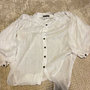 White Button-Up Woman’s Blouse